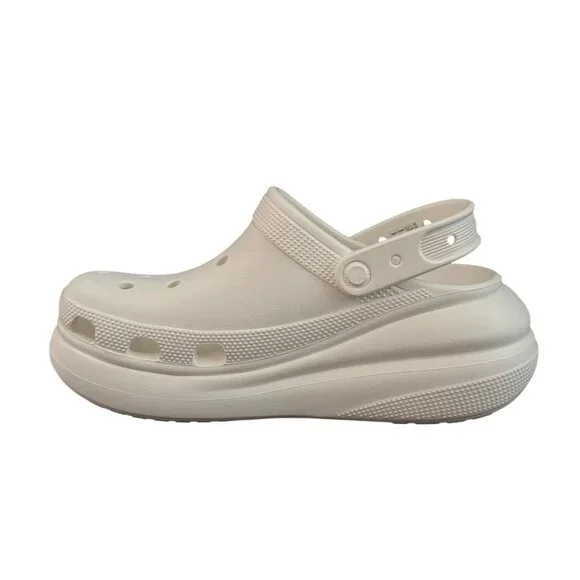 Crocs Classic Crush Clogs In White, Size M8 W10 WORN ONCE - Picture 4 of 10